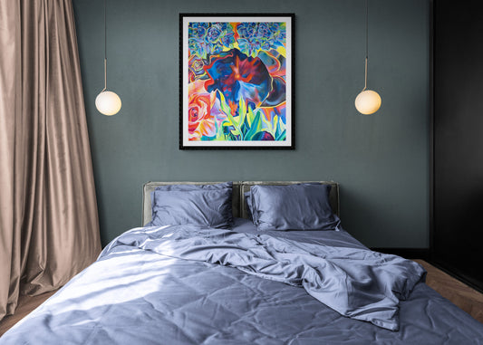 Colourful Botanical Abstract Art Print – Venus | Limited Edition Giclée by Ruth Egon